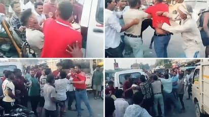 UP Road Rage Viral Video Two Youths Beaten After Minor Vehicle Collision in Mau