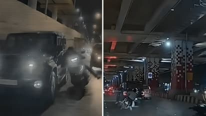Mumbai Thar viral video Haryana registered SUV hits two bikers FIR lodged