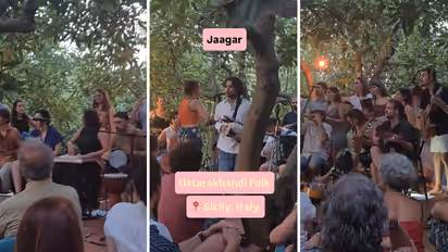 Uttarakhand singer composer Nikhil Saklani Jaagar performance in Sicily Italy leaves foreigners mesmerised wins hearts