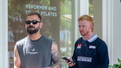 Virat Kohli and Jordan Cox in London