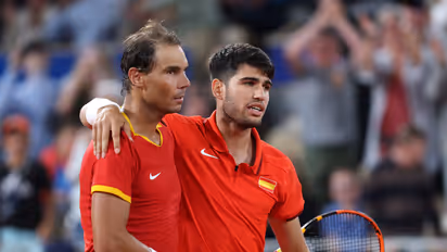 Rafael Nadal and Carlos Alcaraz