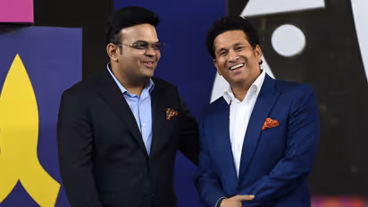 Jay Shah and Sachin Tendulkar 