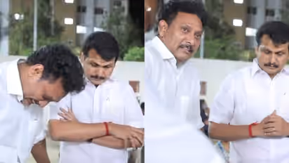 anbil mahesh at karur