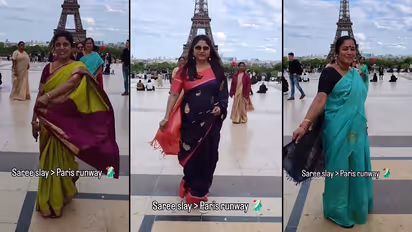 VIRAL VIDEO: Sarees In Paris! Indian Women’s Eiffel Tower Photoshoot Takes The Internet By Storm | WATCH