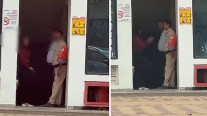 Caught On Cam: Man In Haryana Police Uniform Allegedly Seen In Compromising Situation At Faridabad Spa (WATCH)