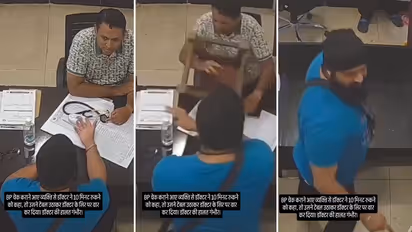 Watch: Patient Attacks Doctor With Wooden Table After Being Asked To Wait 10 Minutes For BP Check, CCTV Video Goes Viral
