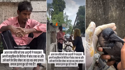 Nagpur Shocker: Drunk Man Allegedly Carries Tied-Up Crow to Eat, Rescuers Save Bird