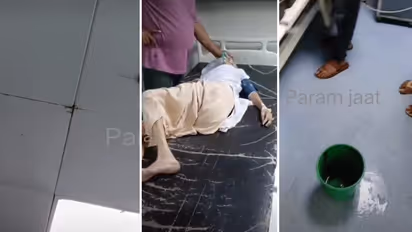 Sheopur Hospital Horror: Rainwater Drips From ICU Ceiling Onto Patient’s Bed; Video Goes Viral | WATCH