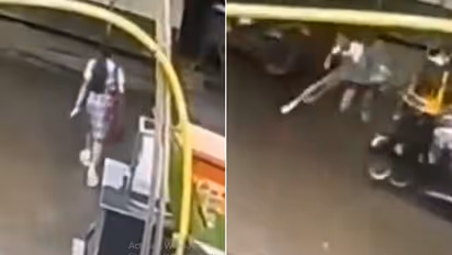 Caught on CCTV: Speeding Biker Hits 15-Year-Old Girl Near Mumbai’s Mithibai College, Flees | WATCH