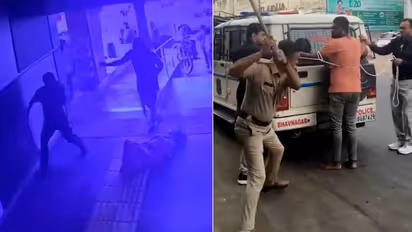 Gujarat Murder: Cops Recreate Crime Scene in Bhavnagar, Then Allegedly Beat Accused With Sticks | VIDEO