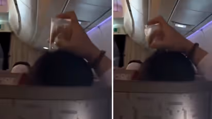 Caught On Camera: Passenger Uses Drinking Glass To Scratch Head Mid-Flight, Viral Video Stuns All (WATCH)