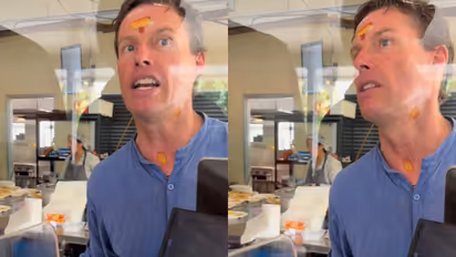 Foreigner speaking fluent Kannada at temple in Australia