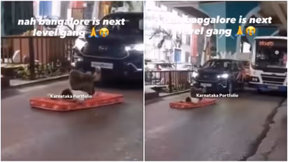  Man Sleeping on   Bengaluru Road