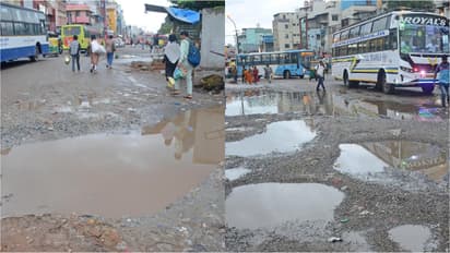 Viral post shows Bengaluru roads filled with potholes, slush