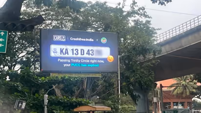 Bengaluru AI traffic billboard at Trinity Circle
