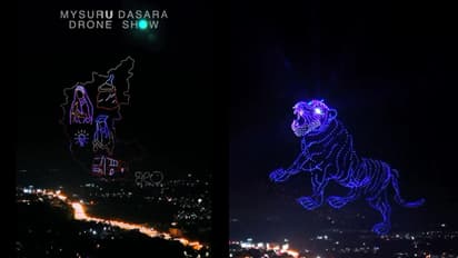 Mysuru Dasara 2025 trial drone display amazes spectators