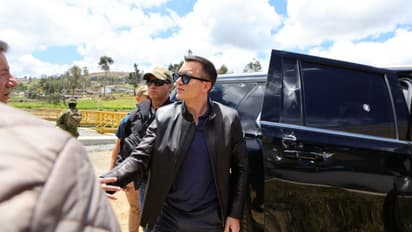 Ecuador President Daniel Noboa in motorcade attacked by protestors amid diesel price unrest