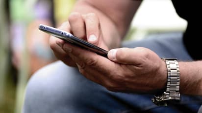 messages, phone, man