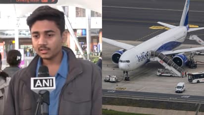 Stranded passengers wait at Ahmedabad airport amid IndiGo cancellations