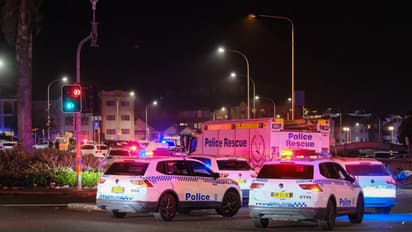 Police secure Bondi Beach in Sydney after terrorist shooting incident