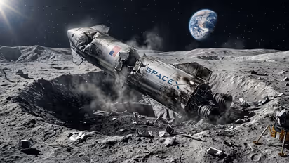 SpaceX rocket crashes on the moon
