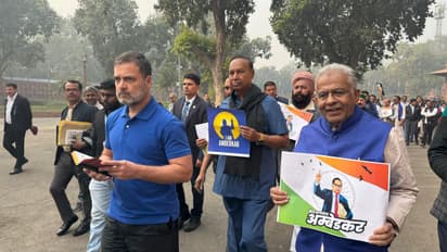Opposition Protest against Amit Shah in Parliament