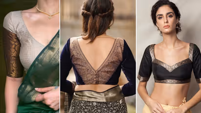 4 ways to Reuse Old saree border for plain blouse Designing