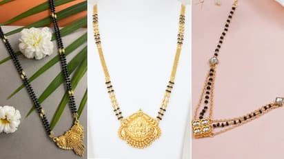 Black Beads Double Layer Mangalsutra Designs
