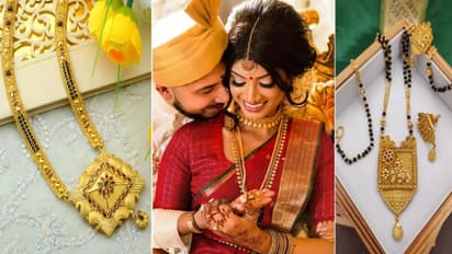 Yellow Gold Bridal mangalsutra design