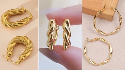 Twisted Gold Hoop Earrings Designs