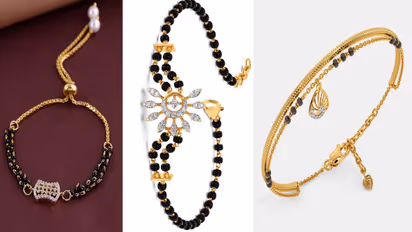 Black Beads Wrist mangalsutra bracelet Designs