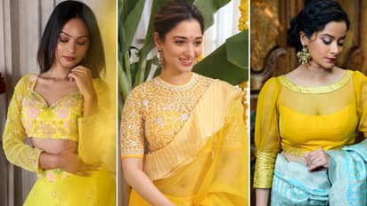 Yellow Blouse Designs Auspicious for Janmashtami 2025