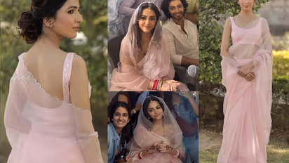 Saiyaara Aneet Padda Pink Bridal Saree Cost Only Rs 15000