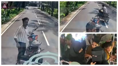 youth Performs Stunt in front of moving bus