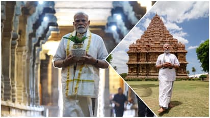Narendra Modi in Gangaikonda Cholapuram Temple