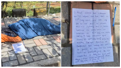 TCS Employee Sleeps Outside Pune Office