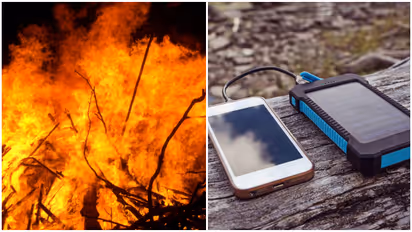 Power bank explodes while charging mobile phone