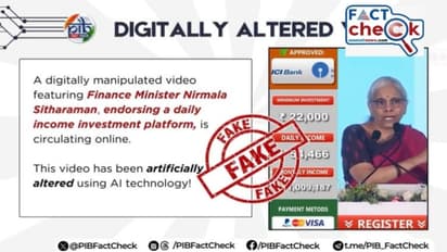 Viral AI Video Falsely Links Nirmala Sitharaman to Rs 22,000 Per Day Income Scheme, PIB debunks Fake Video