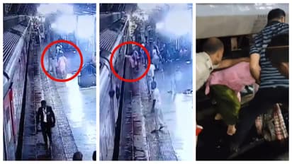 woman fell onto the track while jumping onto a train taken from the platform