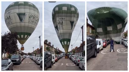 hot air balloon land safely in Bedford street