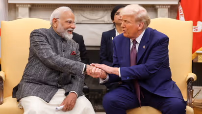 Narendra Modi with Donald Trump 
