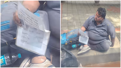 Bengaluru footpath man viral post