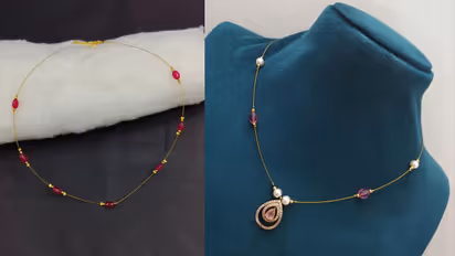 Minimal necklace design for traditional outfit