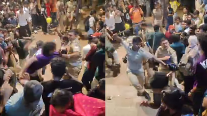 kerala police lathi charge