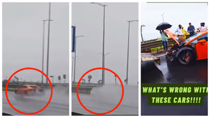 Lamborghini crashes on mumbai coatal road