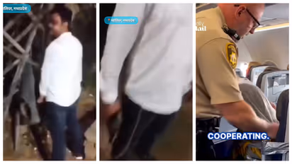 street food vendors questioning man who urinating the public