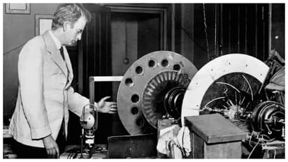 John Logie Baird and his first televion