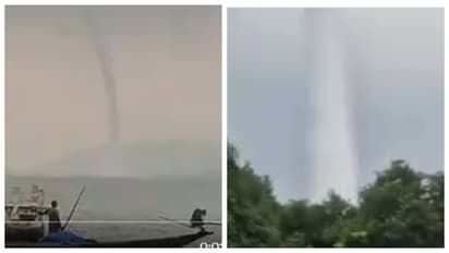 Water spout in Chilika Lake