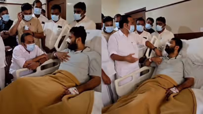 v d satheesan visits shafi parambil