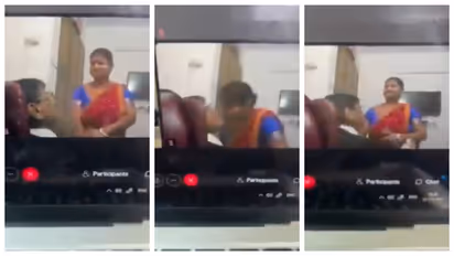 CCTV footage of a lawyer kissing a woman